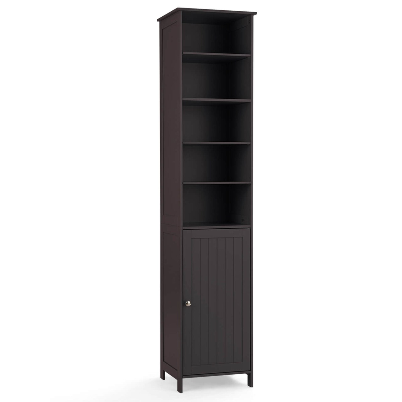 72" Free Standing Tall Floor Bathroom Storage Cabinet with Adjustable Shelves